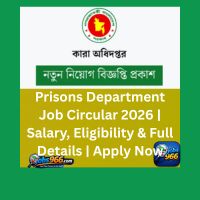 Prisons Department Job Circular 2026 Salary, Eligibility & Full Details Apply Now